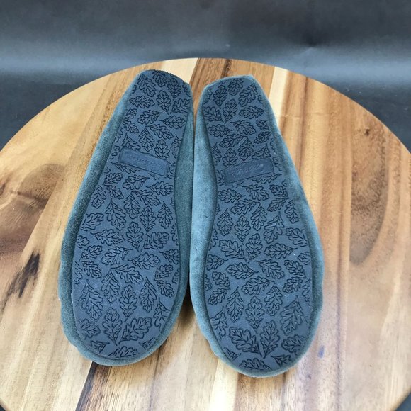 Cabela's Shoes Cabelas Gray Suede Faux Fur Lined Moccasins Slip On
